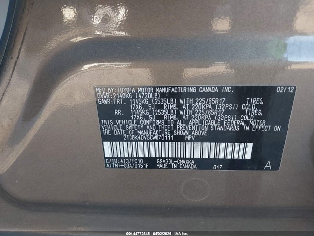 Toyota RAV4 Base V6