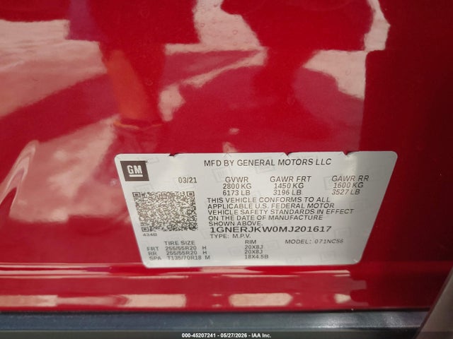 Chevrolet Traverse Fwd Rs