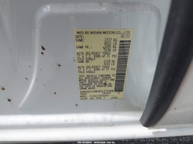 Nissan Frontier Sv 4x2