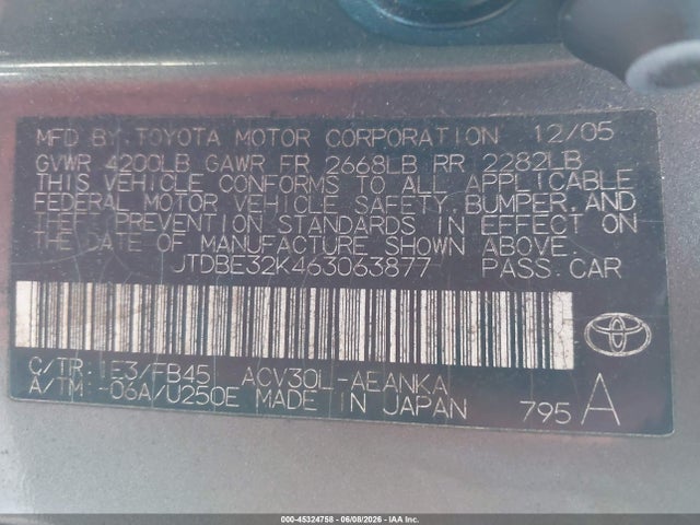 Toyota Camry Le