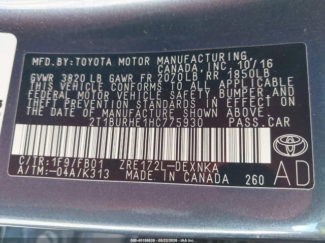 Toyota Corolla Le