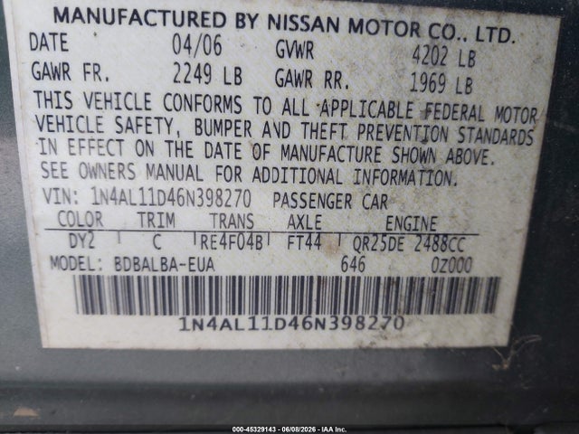 Nissan Altima 2.5 S