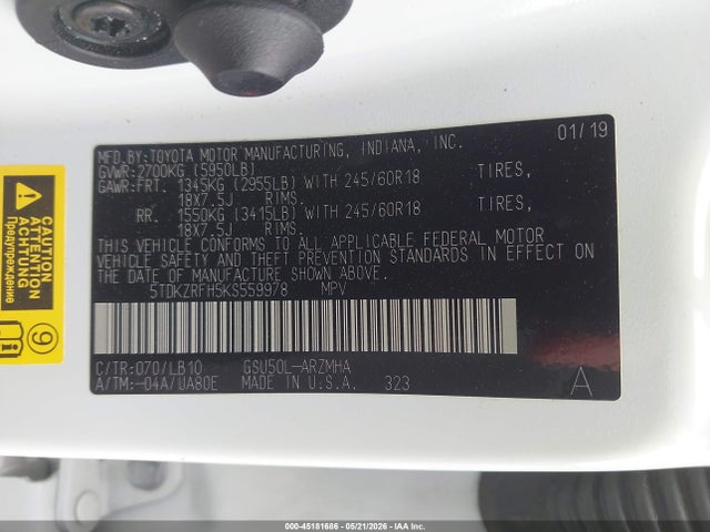 Toyota Highlander Xle