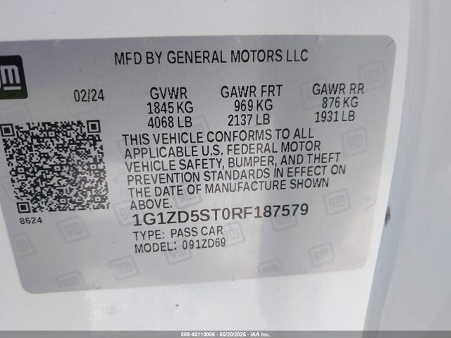 Chevrolet Malibu Fwd 1lt