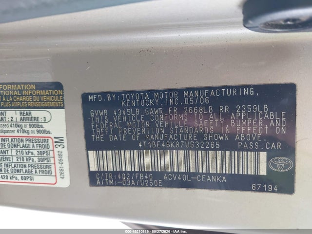 Toyota Camry Le