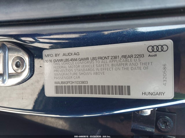 Audi A3 2.0t Premium