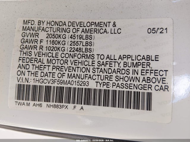 Honda Accord Ex-l