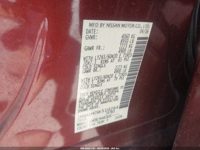 Nissan Titan Platinum Reserve Diesel