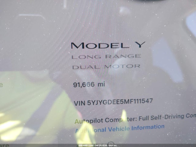 Tesla Model Y Long Range Dual Motor All-wheel Drive