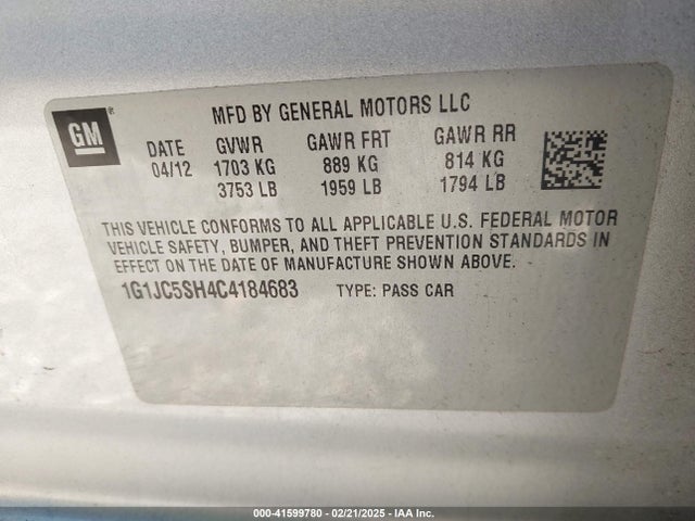 Chevrolet Sonic 2lt