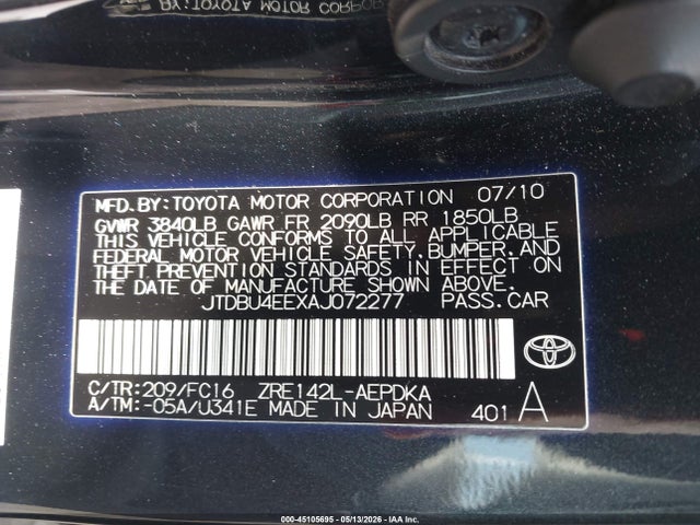 Toyota Corolla Le