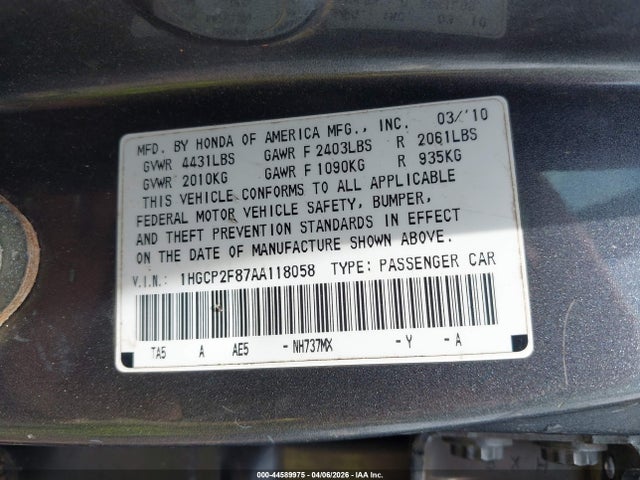 Honda Accord 2.4 Ex-l