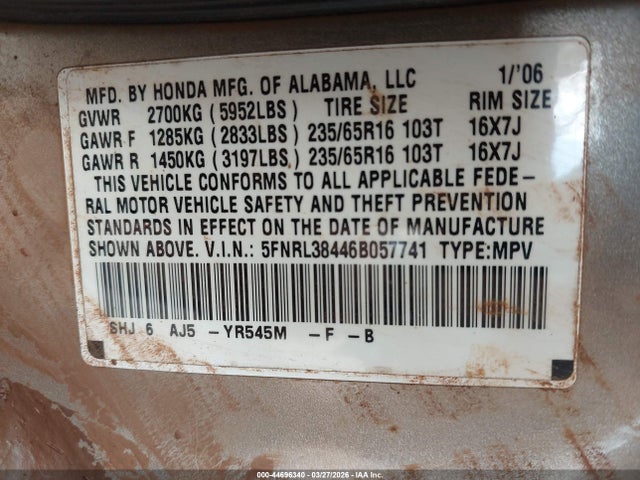 Honda Odyssey Ex