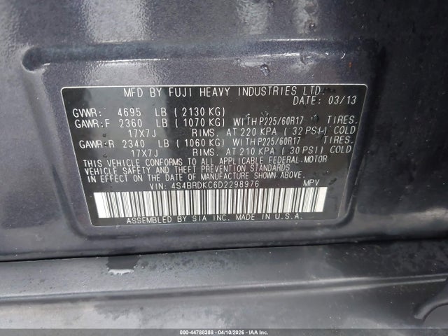 Subaru Outback 3.6r Limited