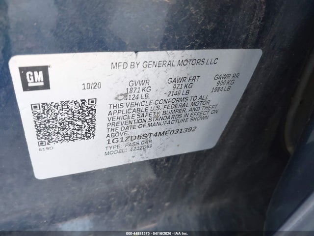 Chevrolet Malibu Fwd Lt