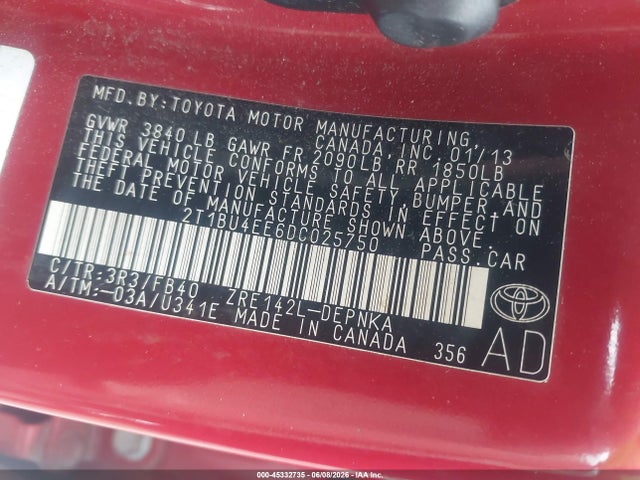Toyota Corolla Le