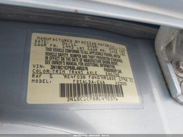 Nissan Versa 1.8s