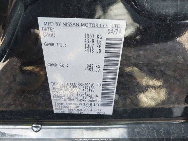 Nissan Altima Sv Fwd