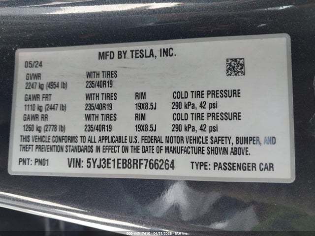 Tesla Model 3 Long Range Dual Motor All-wheel Drive