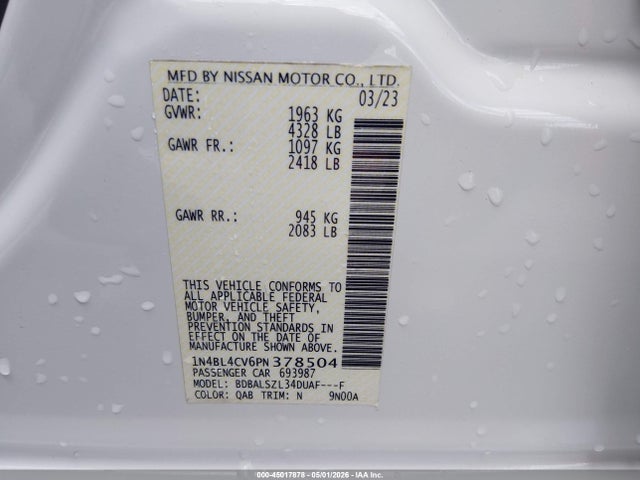 Nissan Altima Sr Fwd