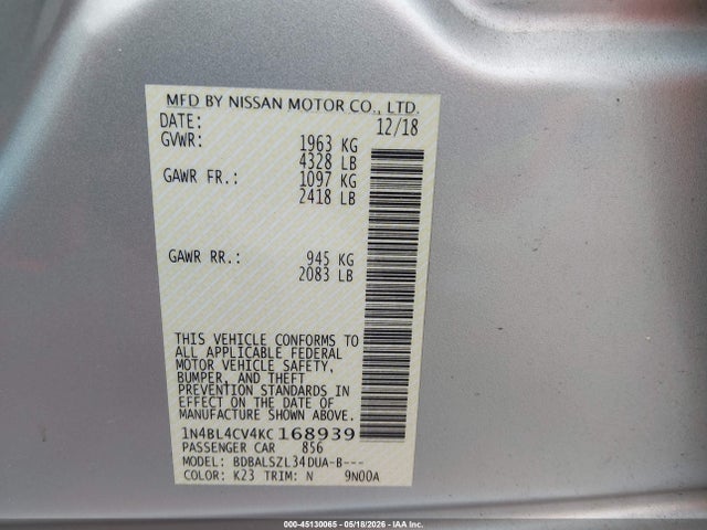 Nissan Altima 2.5 Sr