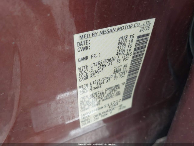 Nissan Titan Platinum Reserve Diesel