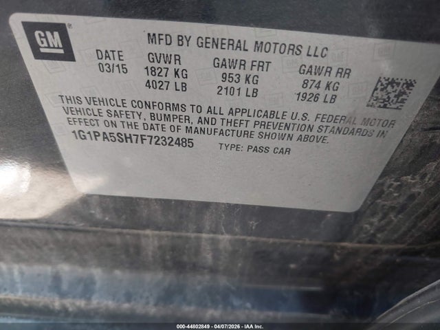 Chevrolet Cruze Ls Auto
