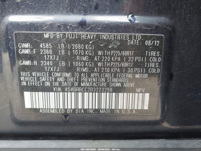 Subaru Outback 2.5i Premium
