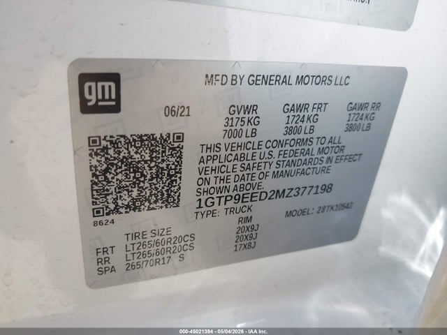 GMC Sierra 1500 4wd  Short Box At4