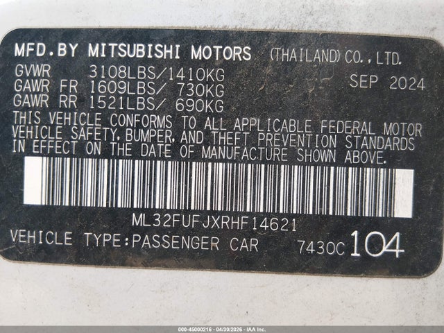 Mitsubishi Mirage Le
