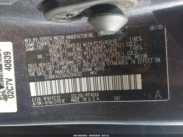 Toyota Sienna Le
