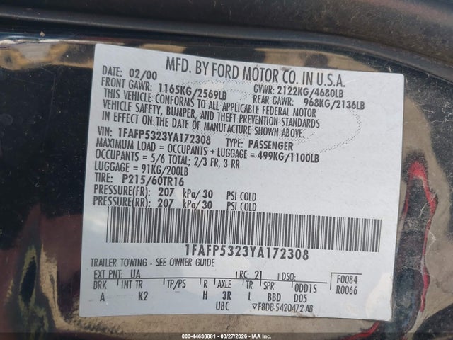 Ford Taurus Se