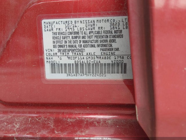Nissan Sentra Sv