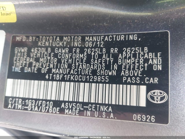 Toyota Camry Le