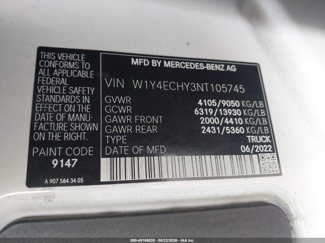 Mercedes-Benz Sprinter 2500 High Roof V6
