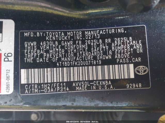 Toyota Camry Le