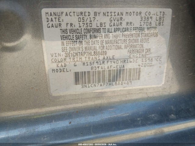 Nissan Versa 1.6 S
