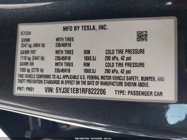 Tesla Model 3 Long Range Dual Motor All-wheel Drive