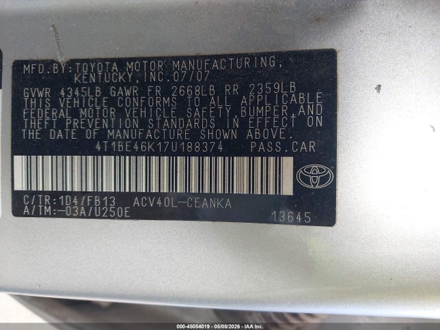 Toyota Camry Le