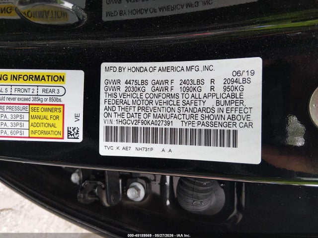 Honda Accord Touring 2.0t