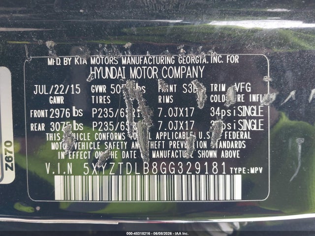 Hyundai SANTA FE 2.4l