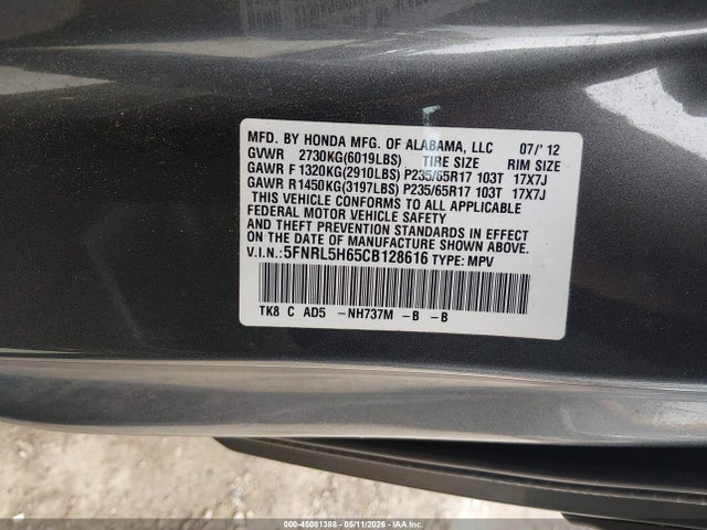 Honda Odyssey Ex-l
