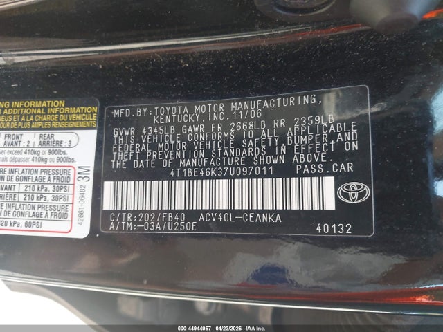 Toyota Camry Le