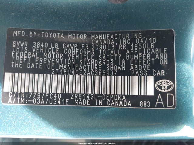 Toyota Corolla Le