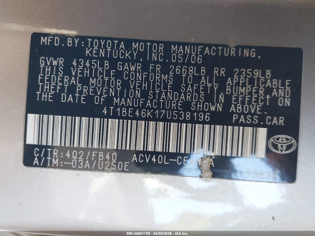 Toyota Camry Ce