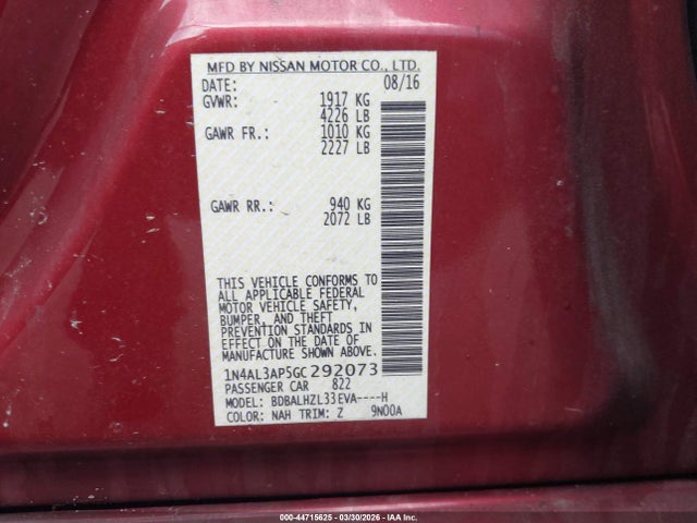 Nissan Altima 2.5 Sr