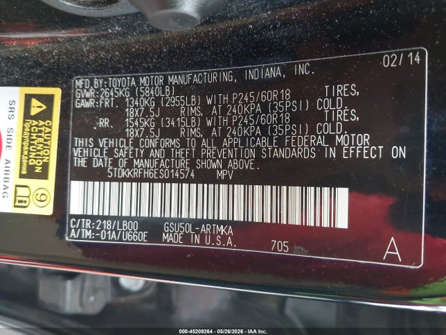 Toyota Highlander Xle V6