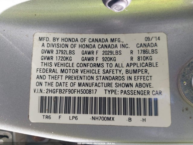 Honda Civic Ex-l