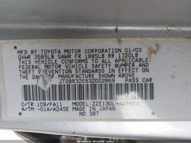 Toyota Corolla Le