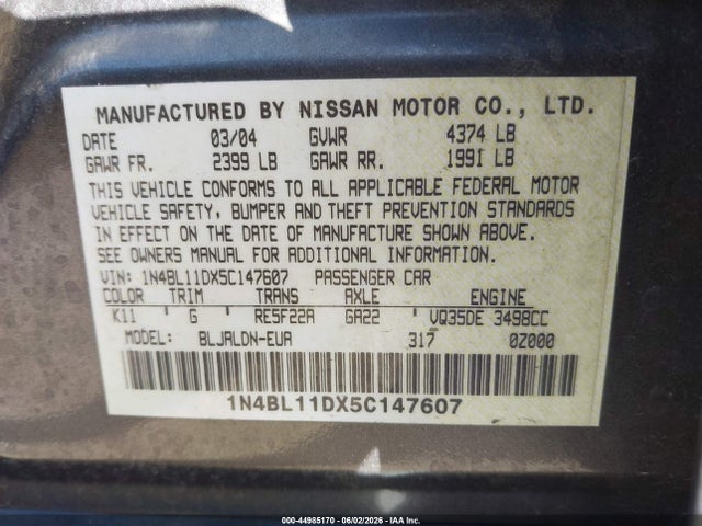 Nissan Altima 3.5 Sl